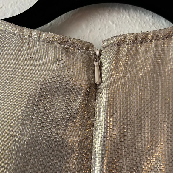 NWT Alice McCall 2 Cities Metallic Gold Ruffled Mini Dress Size 4 - Picture 6 of 7